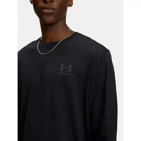  Herren-T-Shirt UNDER ARMOUR UA SPORTSTYLE LEFT CHEST LS 1329585-002 SCHWARZ 