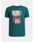 T-Shirt für Jungen UNDER ARMOUR UA B LOGO WM COLLAGE SS 6009271-338 GRÜN