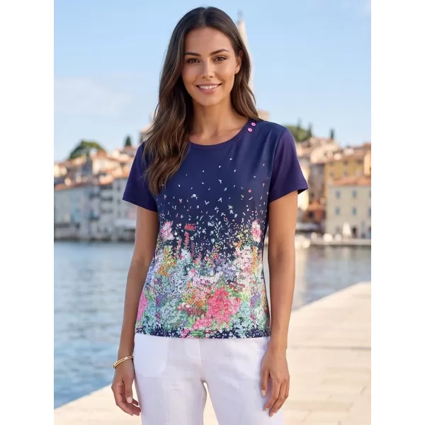  Damen-T-Shirt ALTISPORT HELINA DUNKELBLAU 