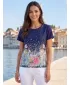 Damen-T-Shirt ALTISPORT HELINA DUNKELBLAU
