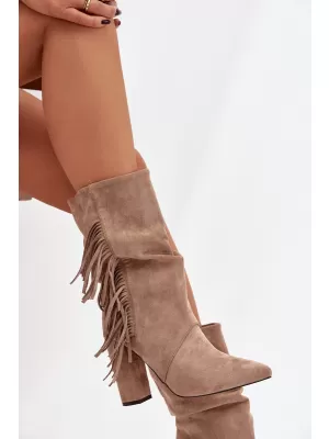 Damenschuhe mit Absatz BOTO DARLINA 40513 KHAKI
