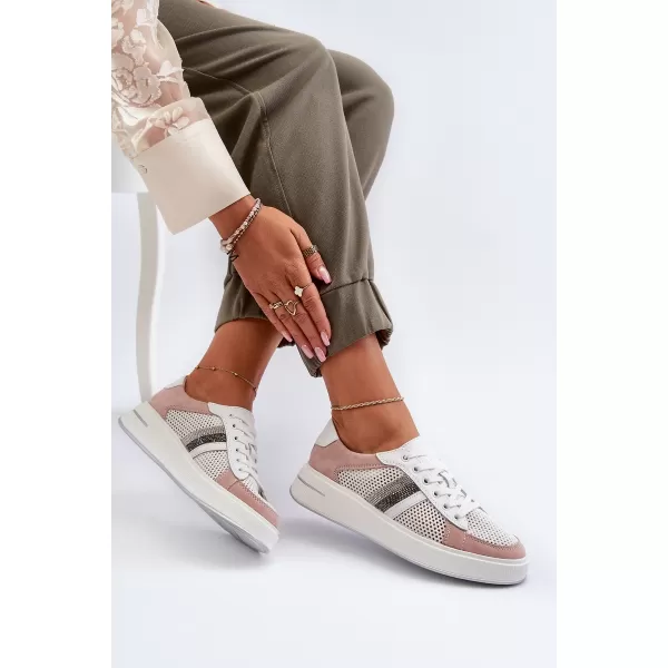  Damen-Sneaker D&A LR110 WEIß/ROSA 