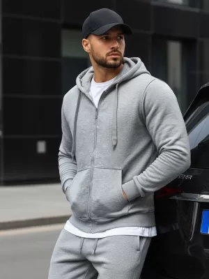 Herren-Sweatshirt DSTREET BX2412 HELLGRAU