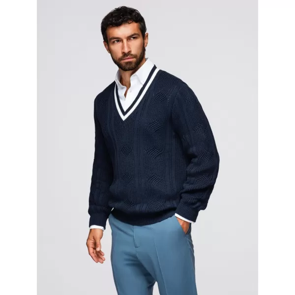  Herrenpullover OMBRE OM-SWSW-0151 MARINEBLAU 