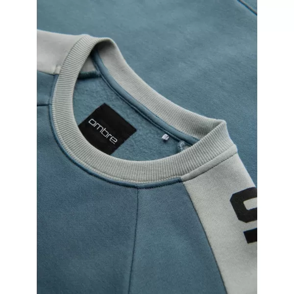  Herren-Sweatshirt OMBRE OM-SSNZ-0200 GEBLEICHTES TÜRKIS 