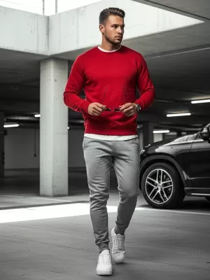 Herren-Sweatshirt DSTREET BX3867 ROT