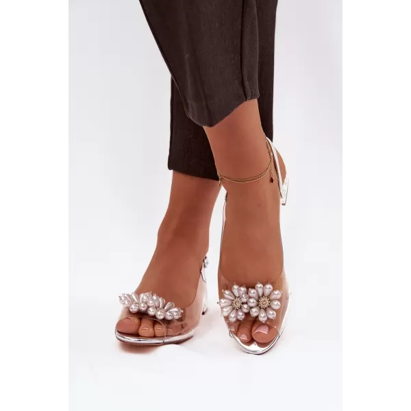  Damensandalen D&A MR52-229 SILBER 