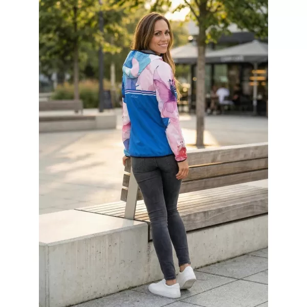  Premium-Softshelljacke für Damen ALTISPORT VOJ/ALW117JACK01 BLAU/ROSA 