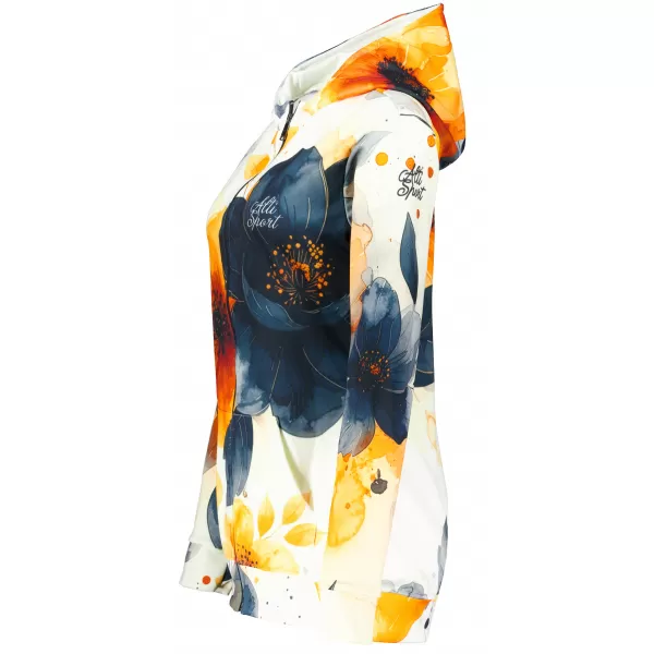  Hochwertiges Damen-Sweatshirt mit Reißverschluss ALTISPORT VOJ/ALW127MI02 SCHWARZ/ORANGE 