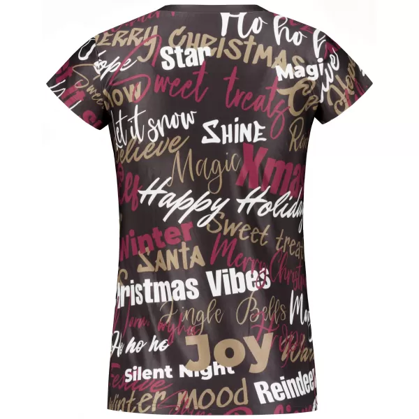  Premium-Weihnachts-T-Shirt für Damen ALTISPORT VOJ/ALWVN9TR06 BRAUN 