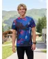 Premium-T-Shirt für Herren ALTISPORT VOJ/ALM131TR01 BLAU/SCHWARZ