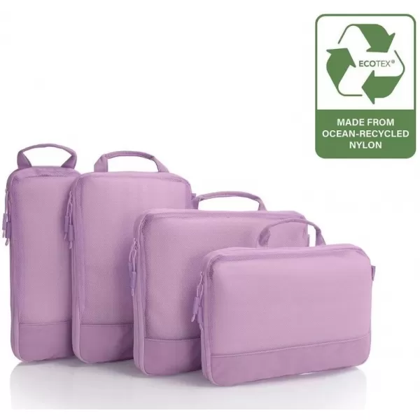  Koffer HEYS Ecotex Compression Packing Cube 4 Pc Set FLIEDERBLÜTE 