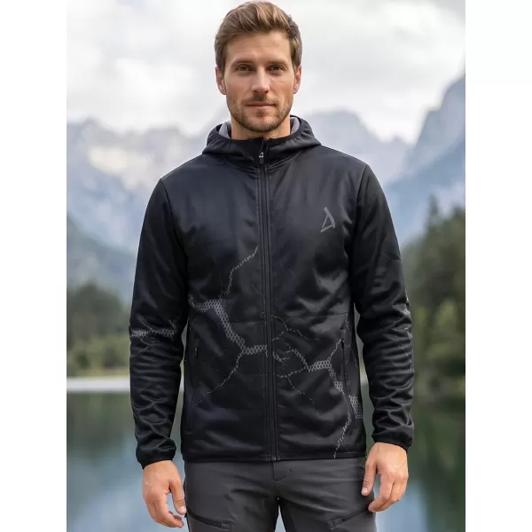  Premium-Softshelljacke für Herren ALTISPORT VOJ/ALM129JACK01 SCHWARZ GRAU 