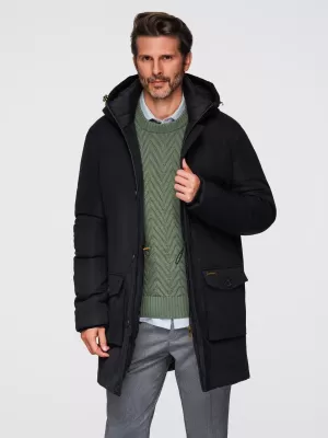 Herrenparka OMBRE OM-JAPJ-0287 SCHWARZ