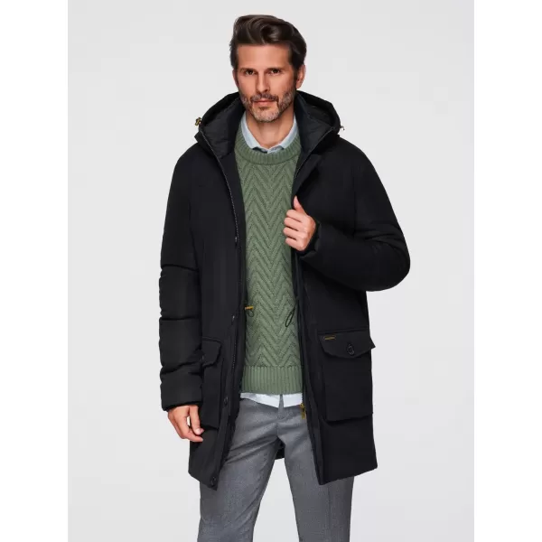  Herrenparka OMBRE OM-JAPJ-0287 SCHWARZ 