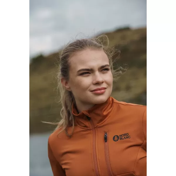  Powerfleece-Sweatshirt für Damen NORDBLANC SEDGE NBWFL8291 BRAUN 