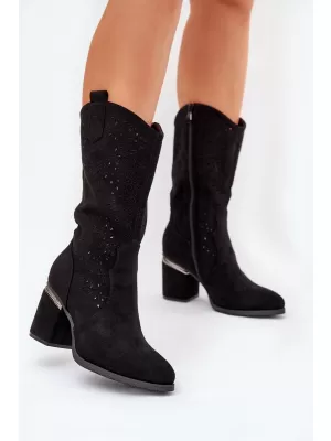 Damenstiefel S.BARSKI HY51-238 SCHWARZ