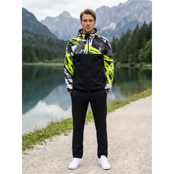  Premium-Softshelljacke für Herren ALTISPORT VOJ/ALM039JACK01 SCHWARZ UND GELB 