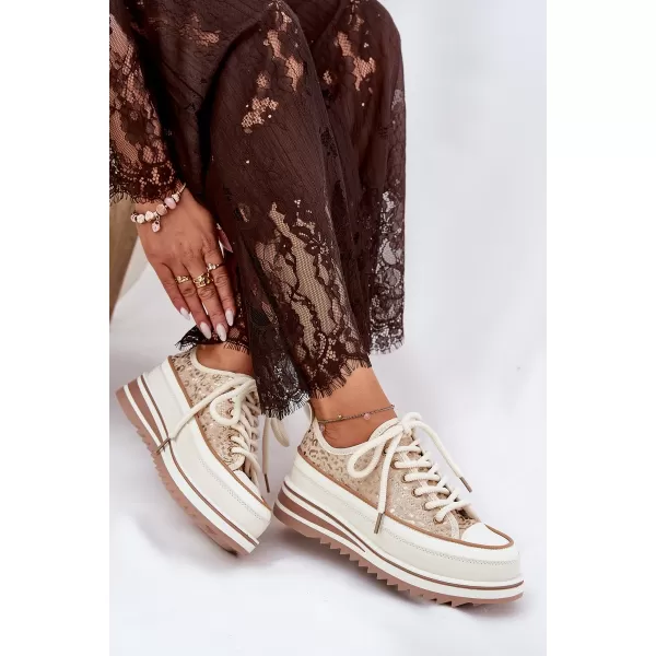  Damen-Sneaker S.BARSKI BF51-101 BEIGE 