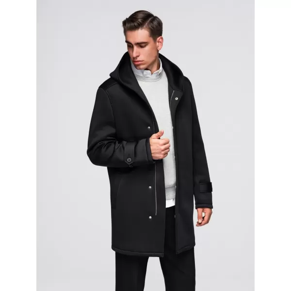  Herrenmantel OMBRE OM-COLC-0144 SCHWARZ 