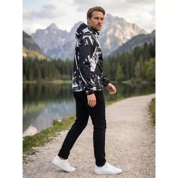 Premium-Softshelljacke für Herren ALTISPORT VOJ/ALM079JACK01 SCHWARZ UND WEIß 