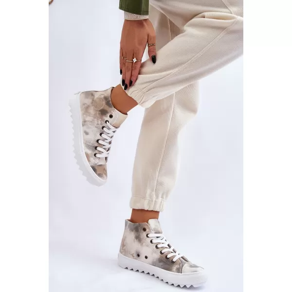  Damen-Sneaker BIG STAR LL274047 WEISS/OLIVE Big Star Shoes 