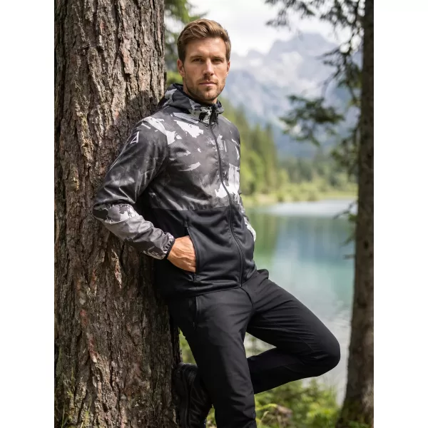  Premium-Softshelljacke für Herren ALTISPORT VOJ/ALM125JACK01 MASKE/SCHWARZ 