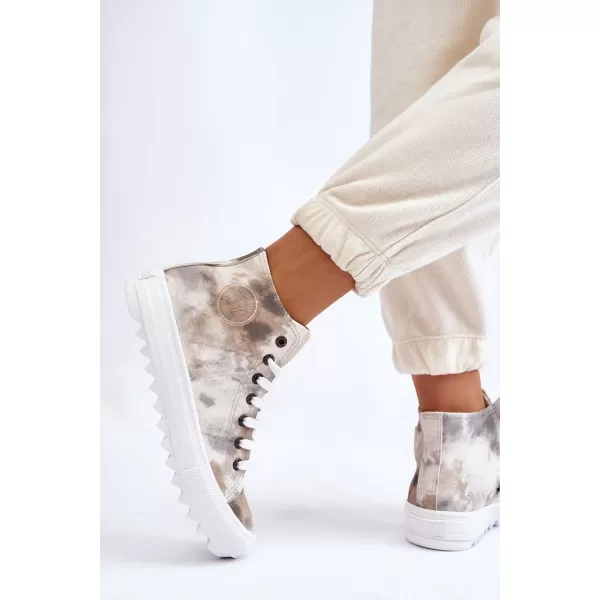  Damen-Sneaker BIG STAR LL274047 WEISS/OLIVE Big Star Shoes 