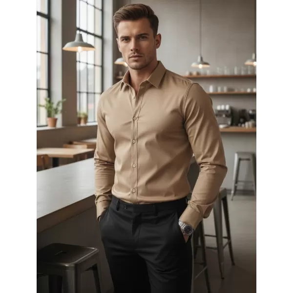  Herrenhemd DSTREET DX2681 BEIGE 