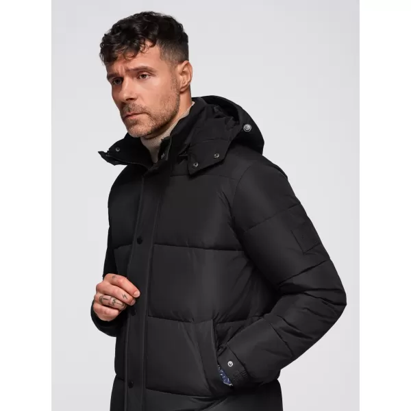  Herren-Winterjacke OMBRE OM-JALJ-0309 SCHWARZ 