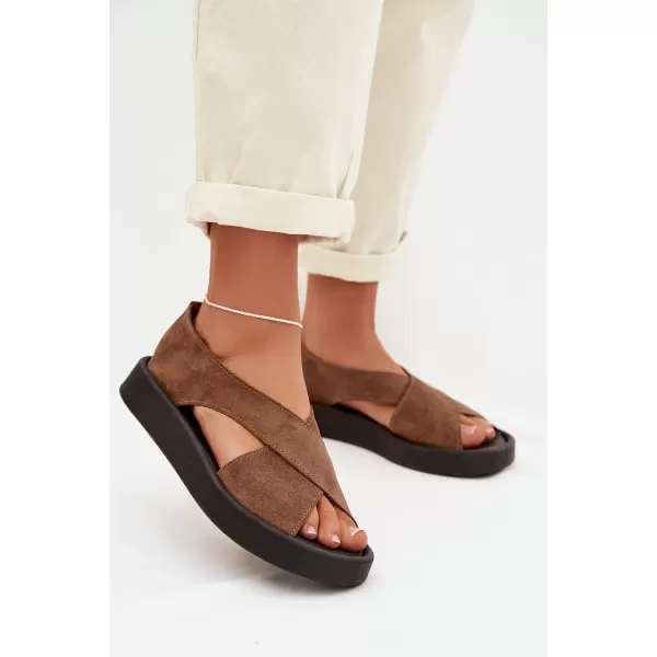  Damensandalen ZAZOO 3196 BRAUN/BEIGE 