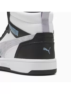 Damenschuhe PUMA REBOUNDV6MIDSPACEBELLEJR 402768-02 PUMA SCHWARZ/LILA CRUSH/WEIß
