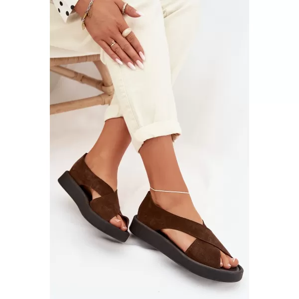  Damensandalen ZAZOO 3196 BRAUN 
