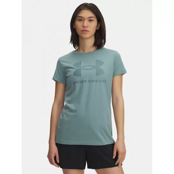  Damen-T-Shirt UNDER ARMOUR UA LOGO SS 1356305-323 GRÜN 