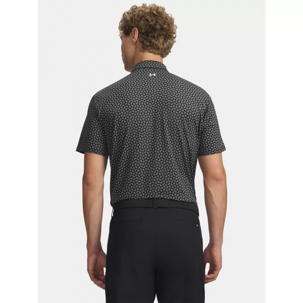  Herren-T-Shirt UNDER ARMOUR T2G PRINTED POLO 6012304-001 SCHWARZ 