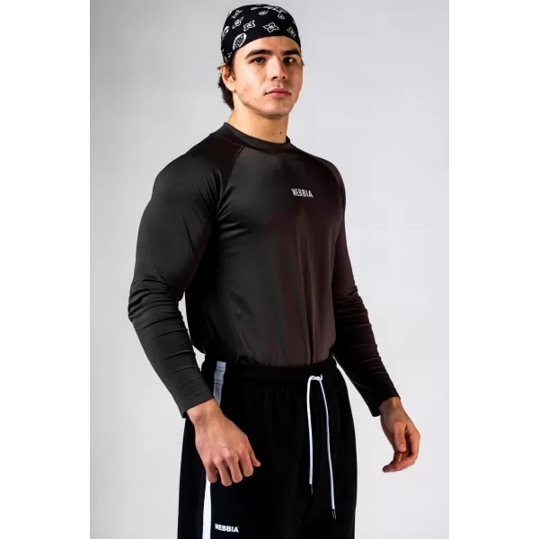  Nahtloses T-Shirt mit langen Ärmeln POWER 901 BLACK Nebbia 