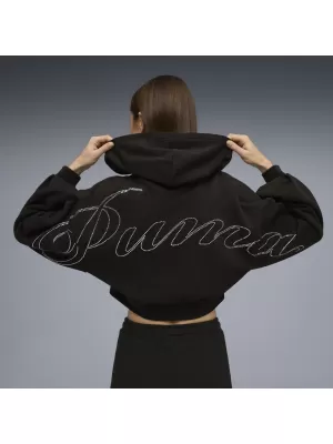 Damen-Sweatshirt PUMA ESS GRAPHIC BEDAZZLED HOODIE 635394_01 PUMA SCHWARZ
