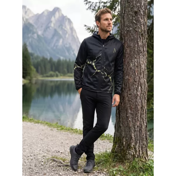  Premium-Softshelljacke für Herren ALTISPORT VOJ/ALM129JACK01 SCHWARZ/MILITÄRISCH 