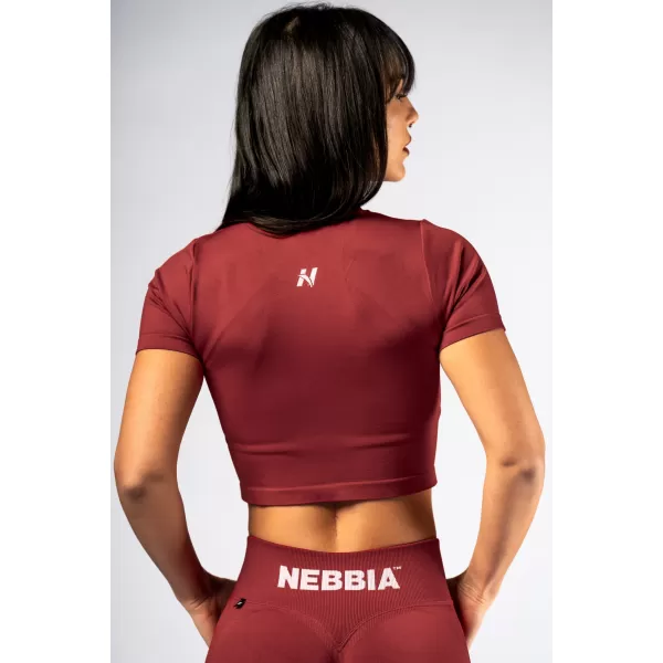  Nahtloses Crop-Top mit kurzen Ärmeln POWER 891 RED Nebbia 