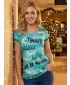 Premium-Weihnachts-T-Shirt für Damen ALTISPORT VOJ/ALWVN9TR06 BLAU