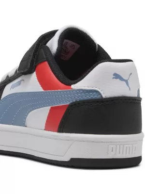 Kinderschuhe PUMA CAVEN 2.0 BLOCK AC+ PS 394462-17 PUMA WEIß/COOL BLAU/SCHWARZ
