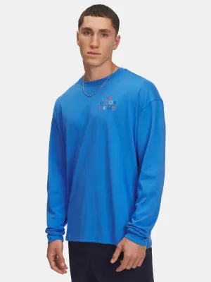 Herren-T-Shirt UNDER ARMOUR UA HWT MODERN SPORT OS LS 6004885-402 BLAU