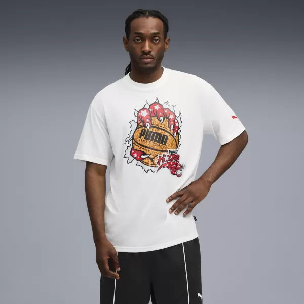  Herren-T-Shirt PUMA HOOPAVERSE TEE 3 632891-01 PUMA WEIß 