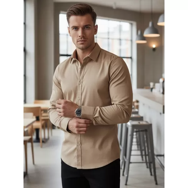  Herrenhemd DSTREET DX2681 BEIGE 