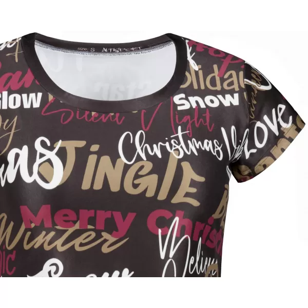  Premium-Weihnachts-T-Shirt für Damen ALTISPORT VOJ/ALWVN9TR06 BRAUN 