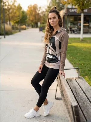 Hochwertiges Damen-Sweatshirt mit Reißverschluss ALTISPORT VOJ/ALW128MI02 KAFFEE