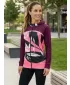 Hochwertiges Damen-Sweatshirt mit Reißverschluss ALTISPORT VOJ/ALW128MI02 ROSA/WEIß