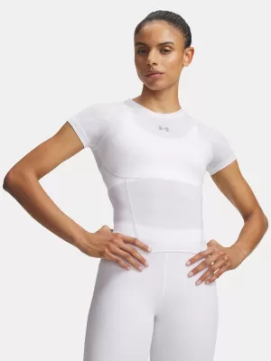 Damen-T-Shirt UNDER ARMOUR HEATGEAR ELITE SS 6015368-100 WEIß