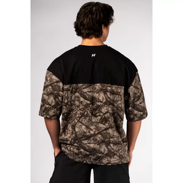  Übergroßes T-Shirt POWER 898 HELLBRAUN CAMO Nebbia 