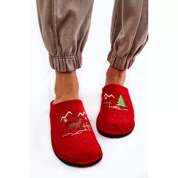  Damenhausschuhe BIG STAR KK276017 ROT/BEIGE Big Star Shoes 